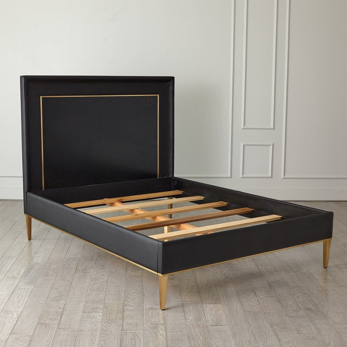 Global Views Black Ellipse Queen Bed