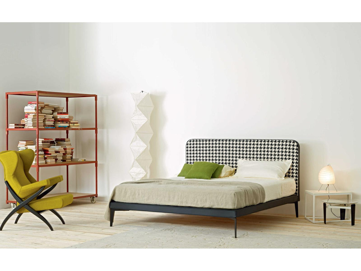 Suite Black Poplar Wood Upholstered King Platform Bed