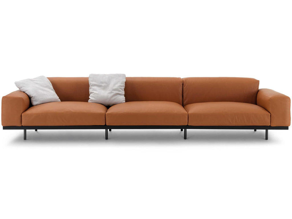 Naviglio 3-Seat Leather Sofa by Umberto Asnago