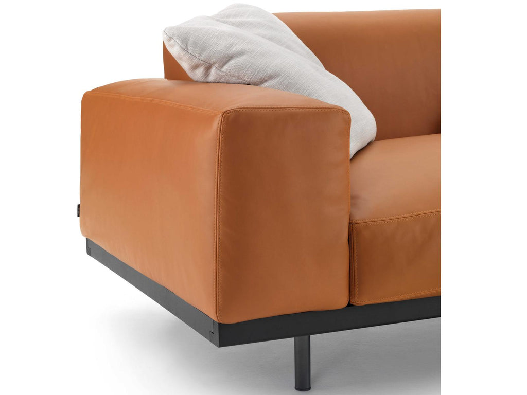 Naviglio 3-Seat Leather Sofa by Umberto Asnago