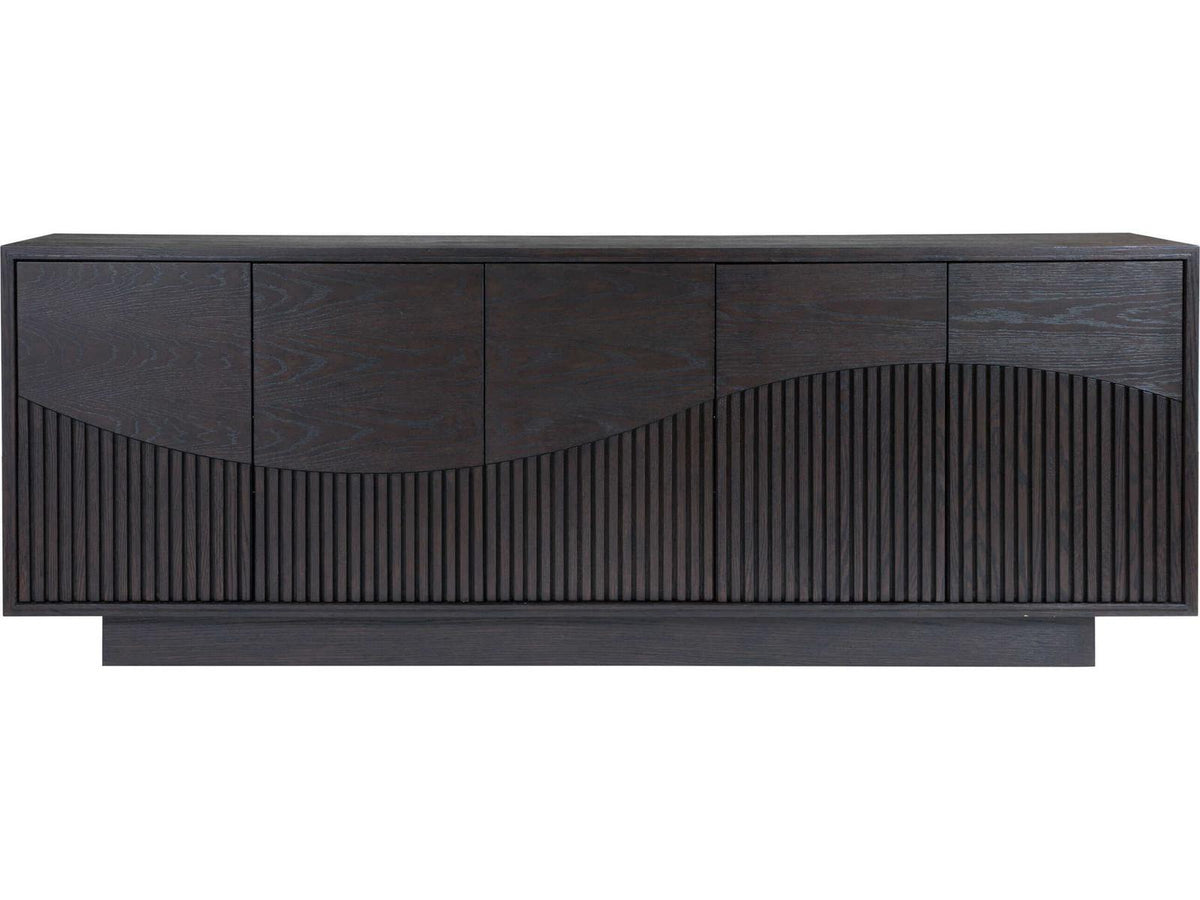 Home Nightfall 87-Inch Oak Wood Media Console in Rich Mocha Brown