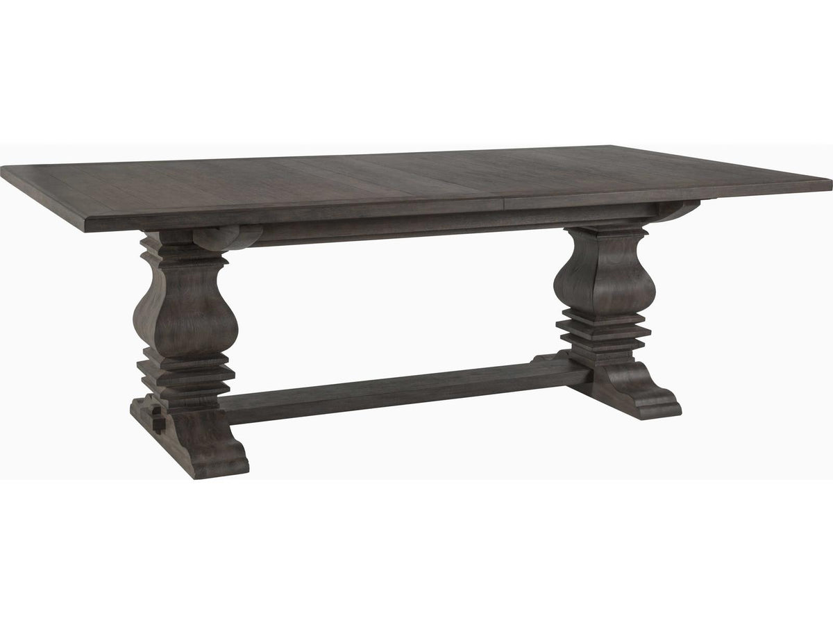 Home Cohesion Axiom 88-Inch Rectangle Extendable Dining Table Antico Finish
