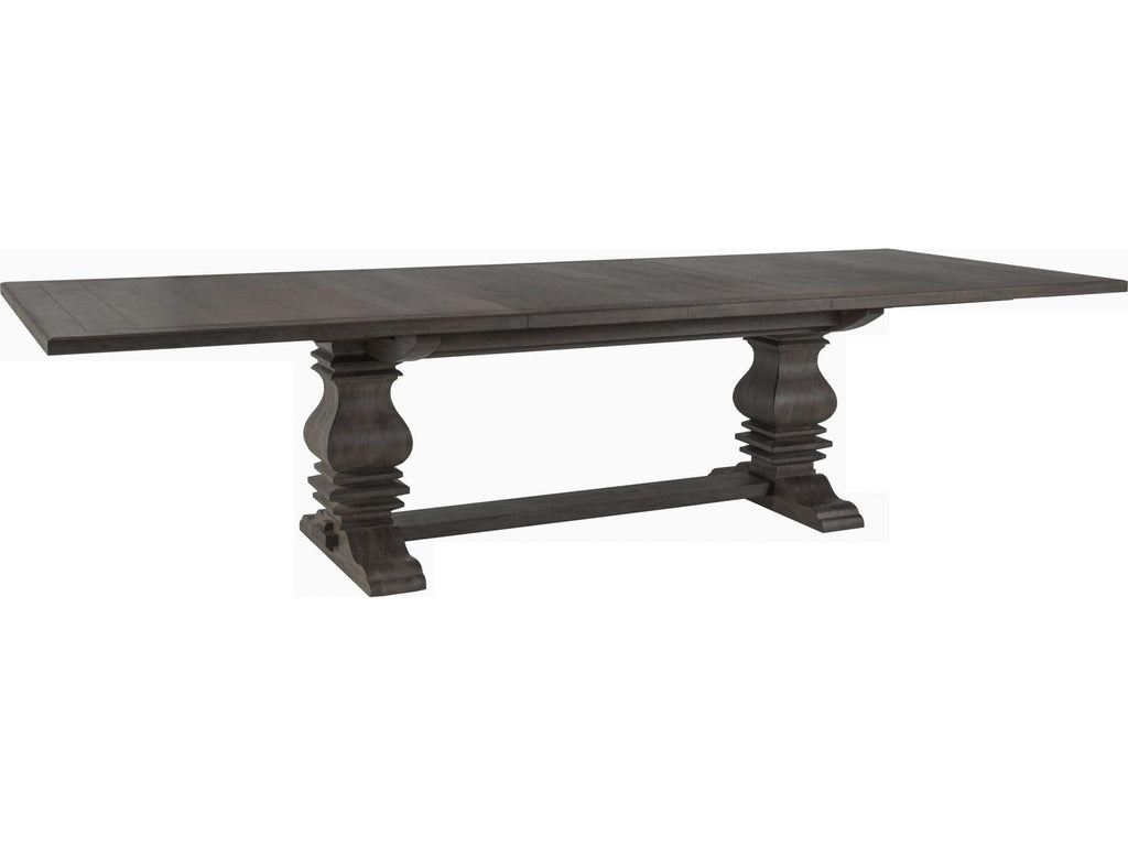 Home Cohesion Axiom 88-Inch Rectangle Extendable Dining Table Antico Finish