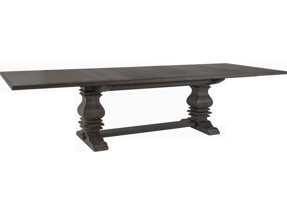 Home Cohesion Axiom 88-Inch Rectangle Extendable Dining Table Antico Finish