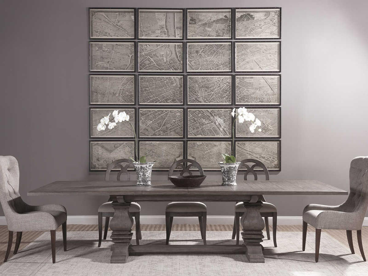 Home Axiom Rectangle Dining Table in Grigio Mahogany Finish
