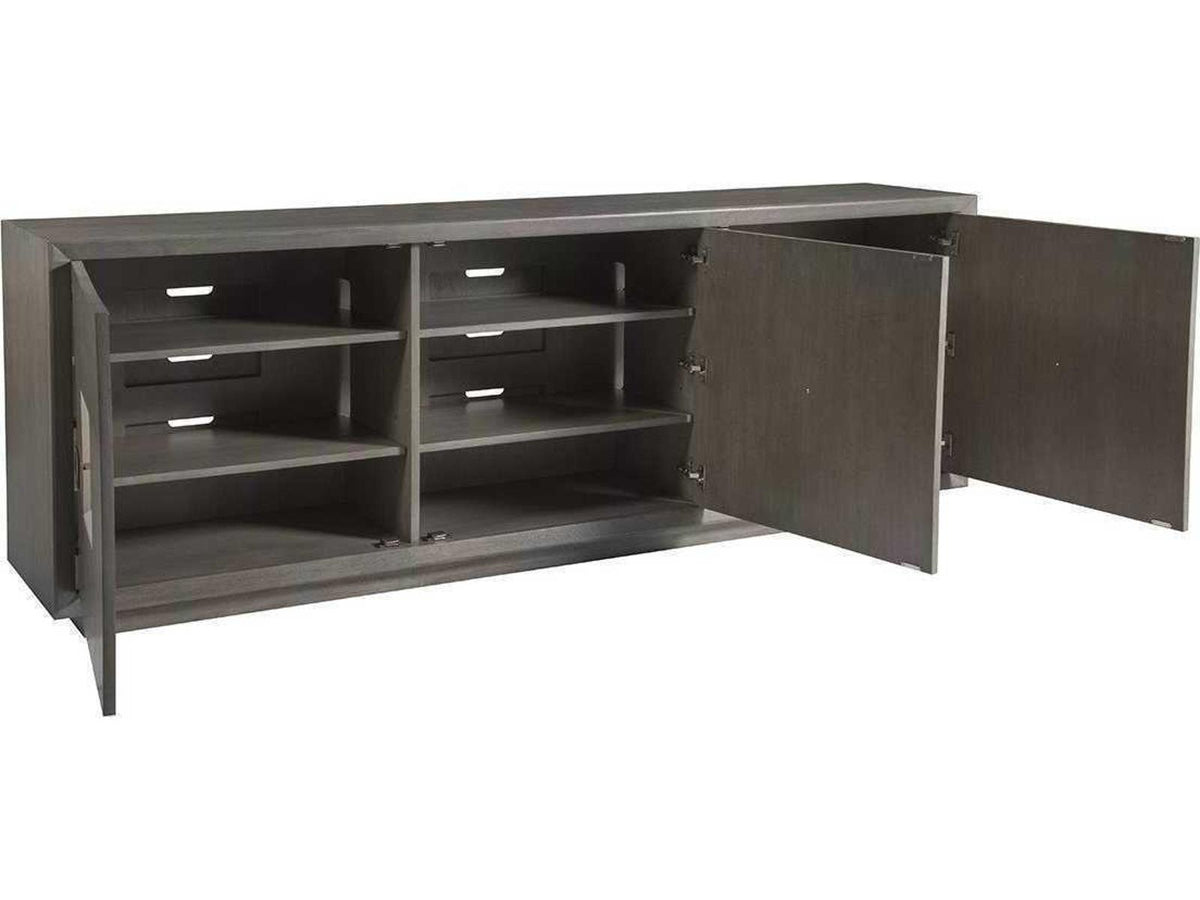Home Mercury Large Media Console TV Stand in Bleached Ash and Oak Veneer