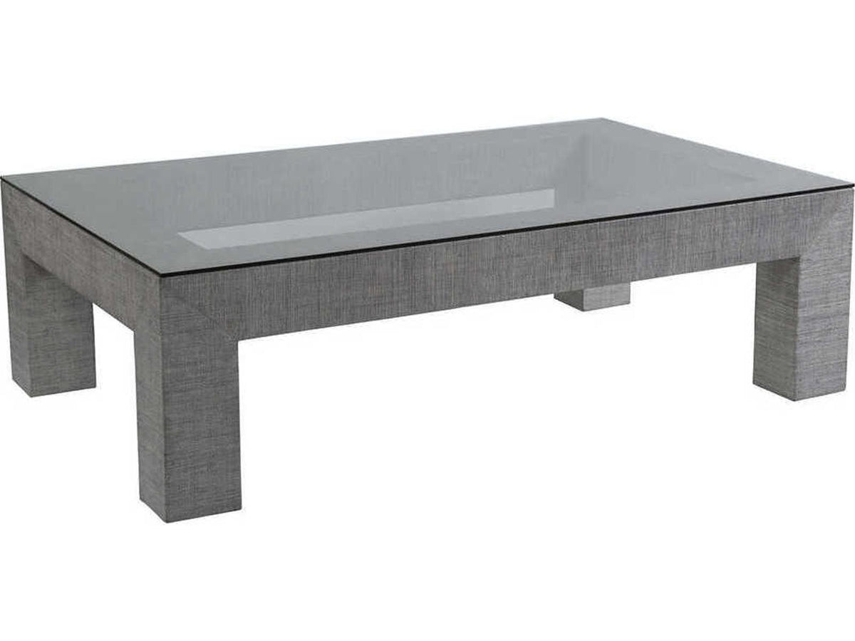 Precept Rectangular Glass Light Gray Cocktail Table