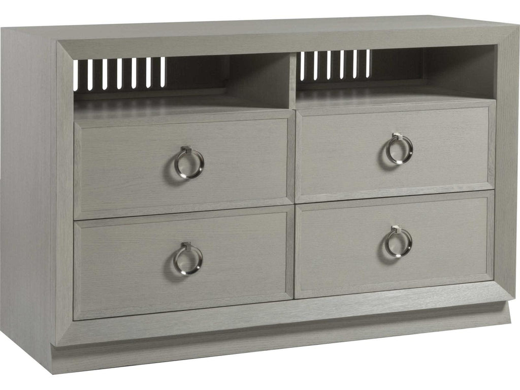 Home Zeitgeist 54-Inch Media Console TV Stand in Brushed White Gray Wood