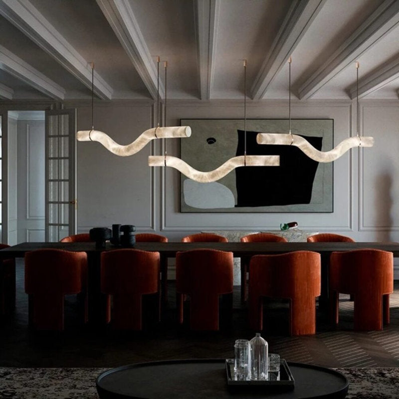 Alabaster Infinity Pendant Lamps, Style A
