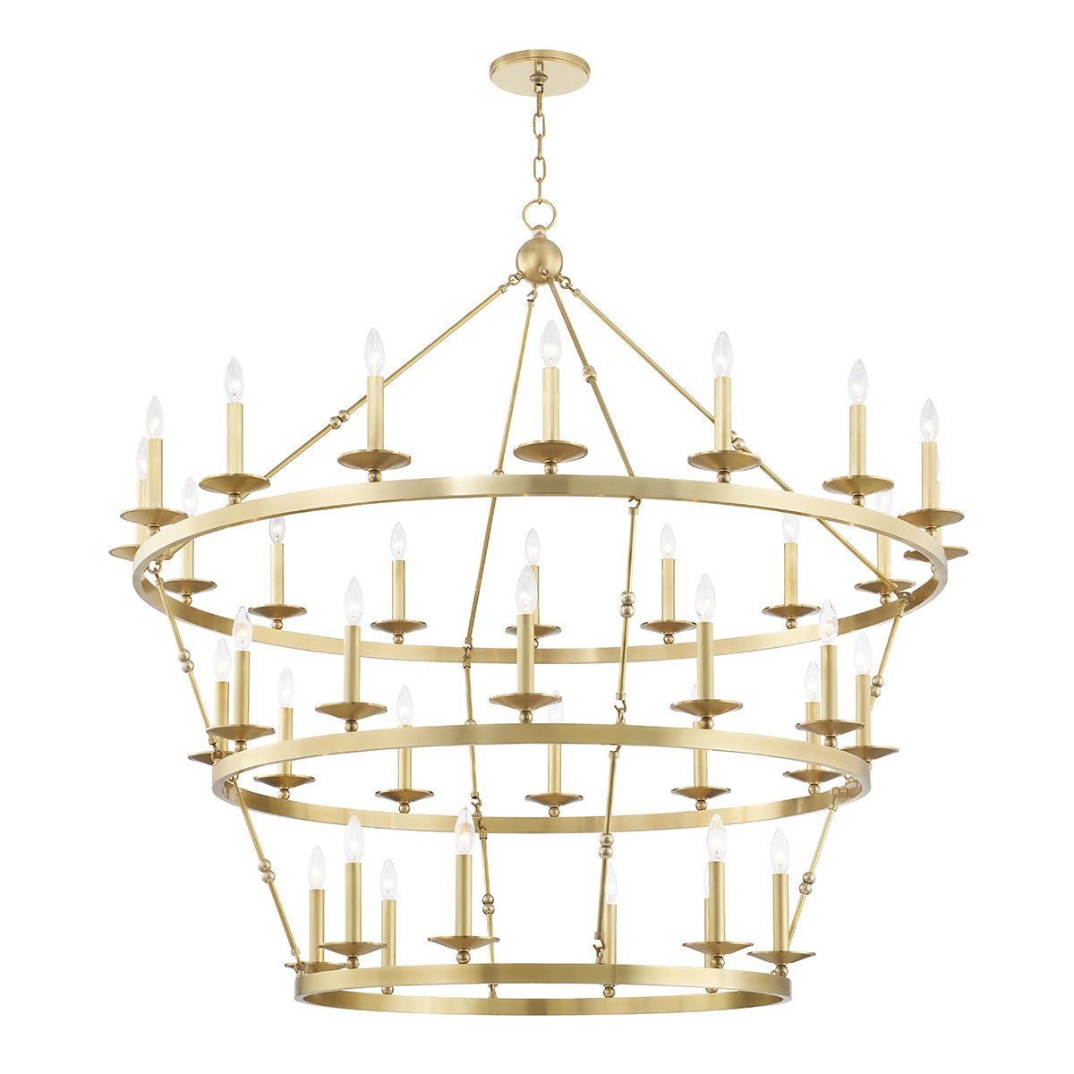 Allendale 36-Light Chandelier - Aged Brass Finish