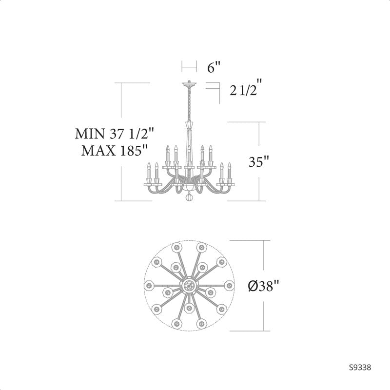 Amadeus 15 Light Crystal Chandelier