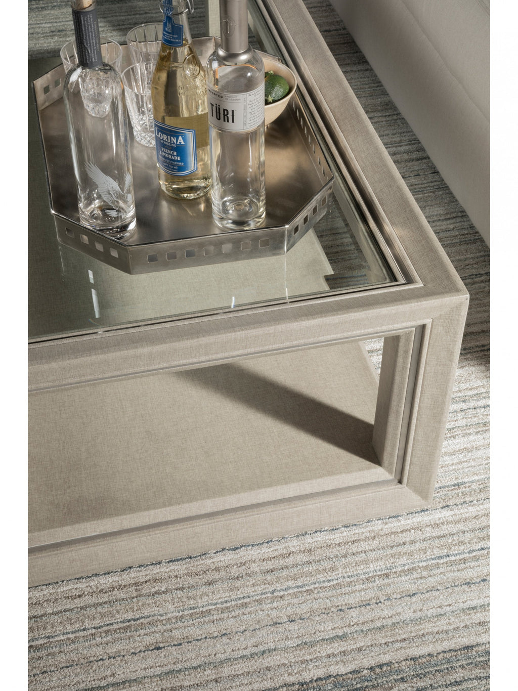 Artistica Home Zeitgeist Linen Cocktail Table