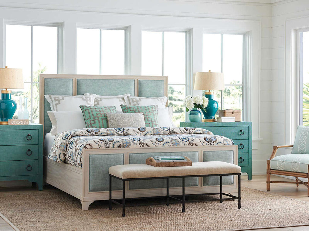 Newport Balboa Island Raffia Hall Chest in Seaglass