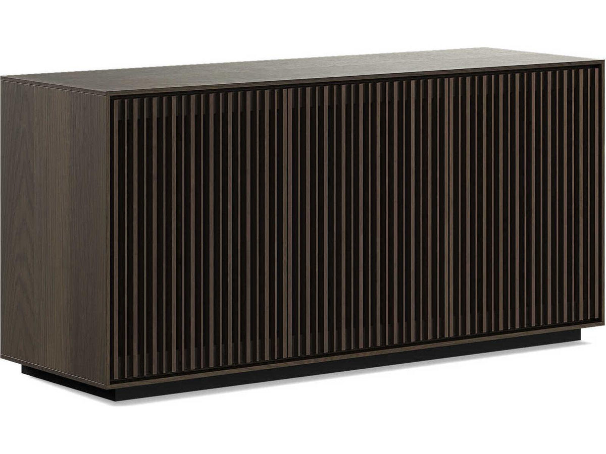 Profile 8477 3-Door Media Console Toasted Oak Hardwood