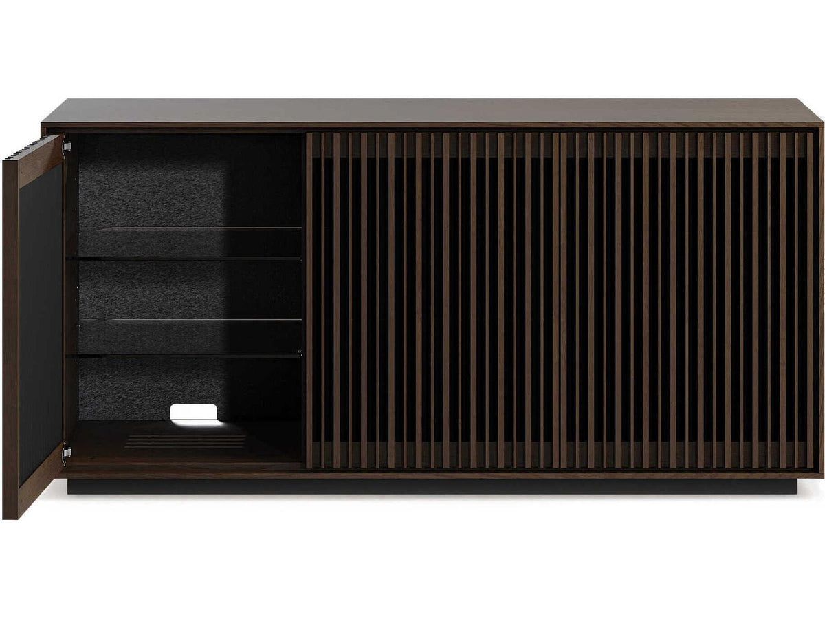 Profile 8477 3-Door Media Console Toasted Oak Hardwood