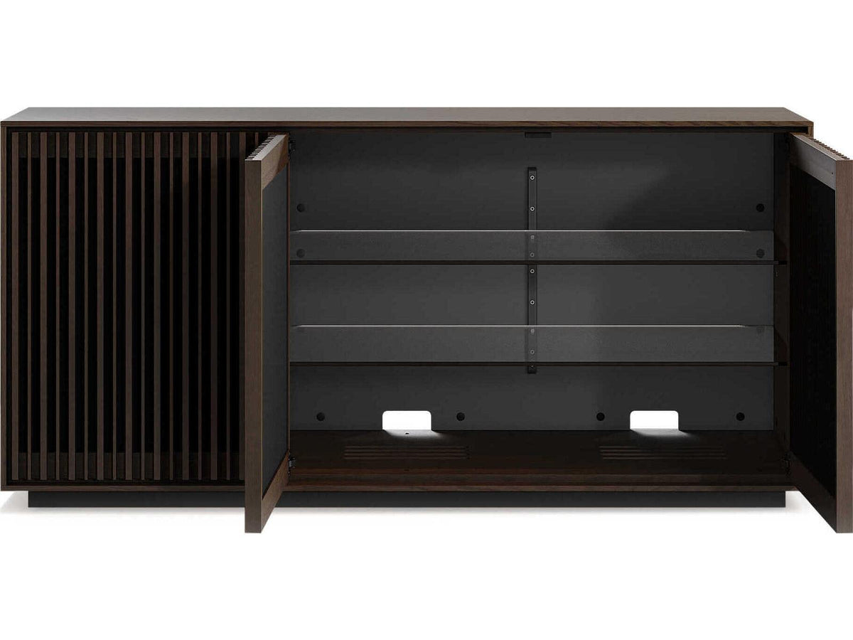 Profile 8477 3-Door Media Console Toasted Oak Hardwood