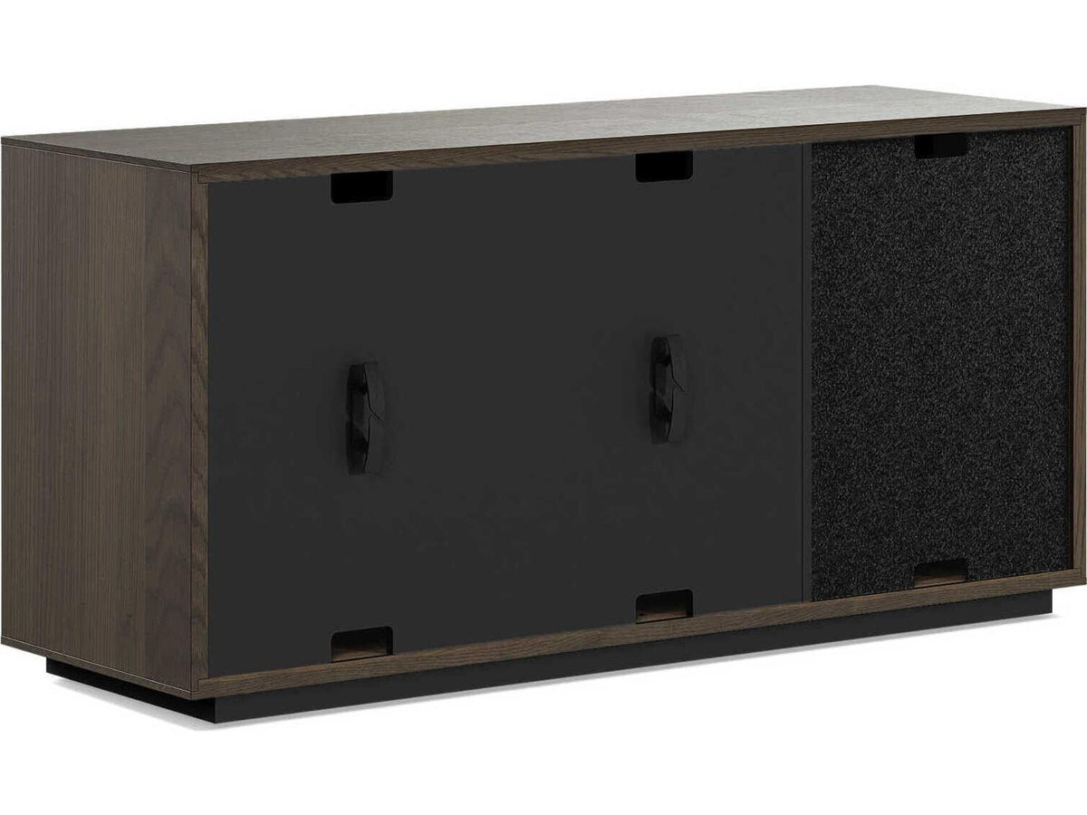 Profile 8477 3-Door Media Console Toasted Oak Hardwood