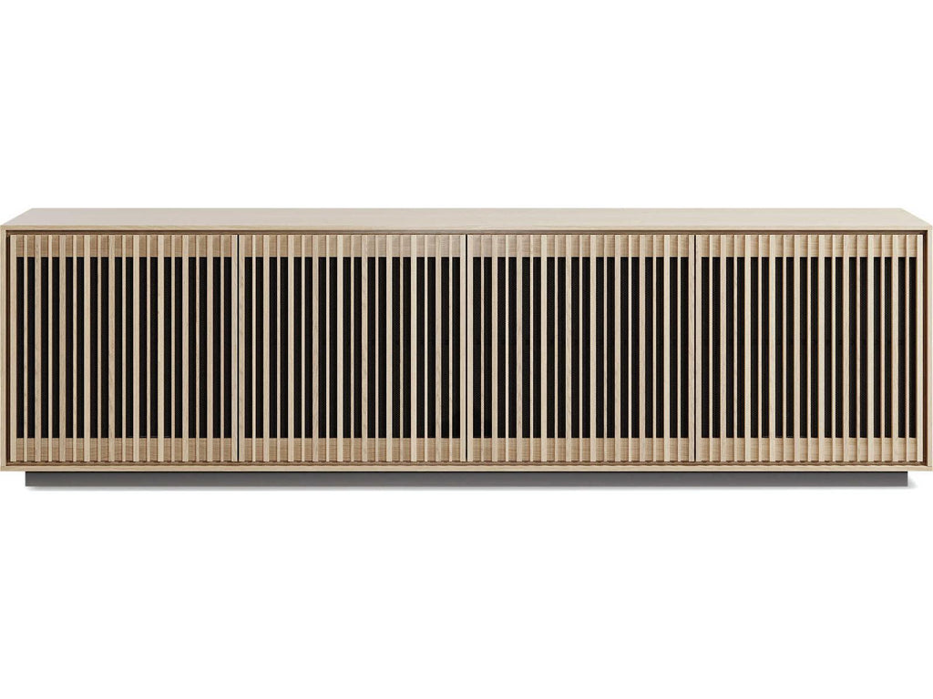 Profile 4-Door Media Storage Console in Washed Oak