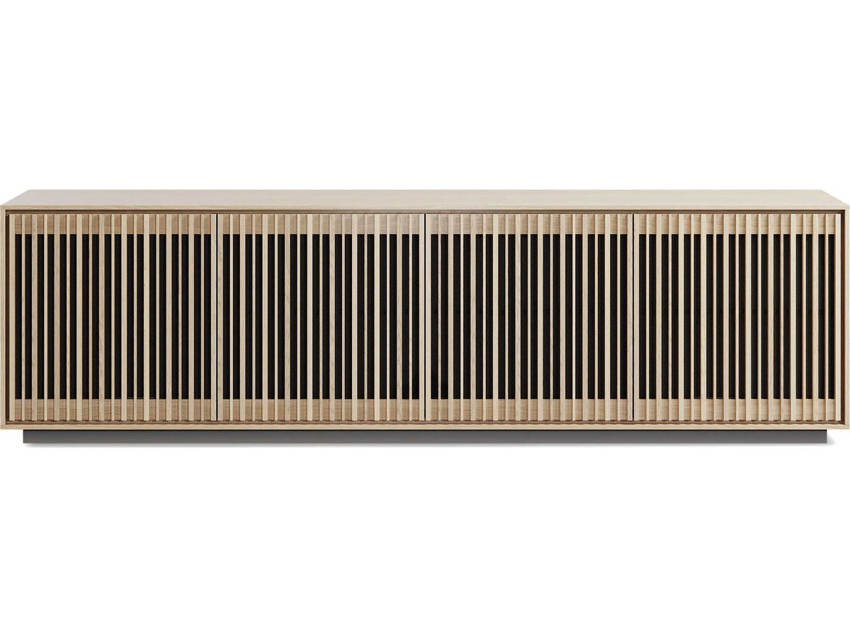 Profile 4-Door Media Storage Console in Washed Oak