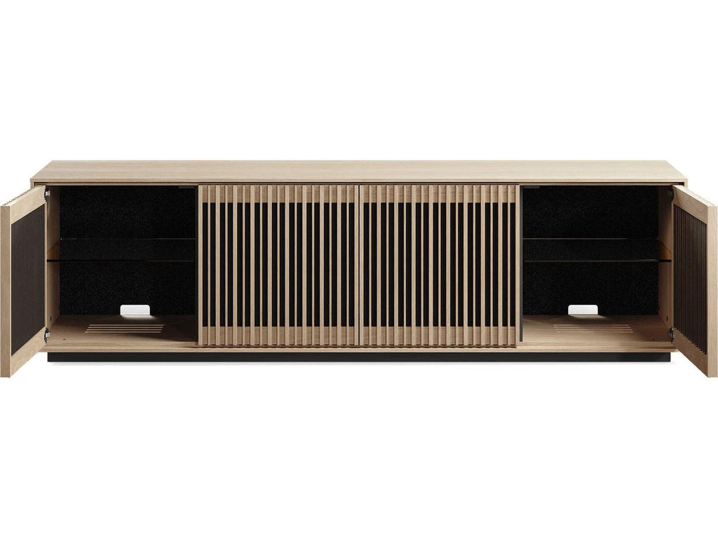 Profile 4-Door Media Storage Console in Washed Oak