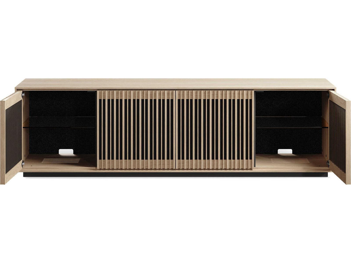 Profile 4-Door Media Storage Console in Washed Oak