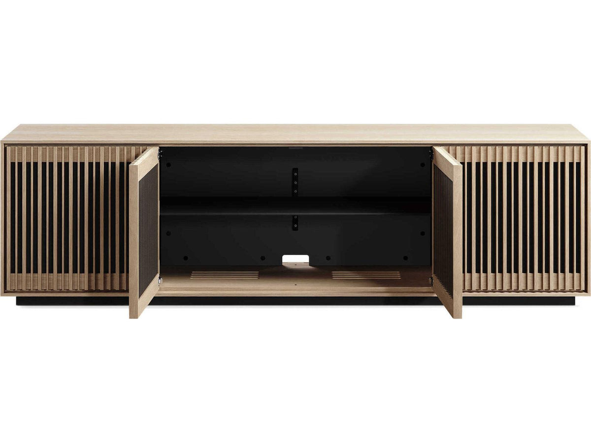 Profile 4-Door Media Storage Console in Washed Oak