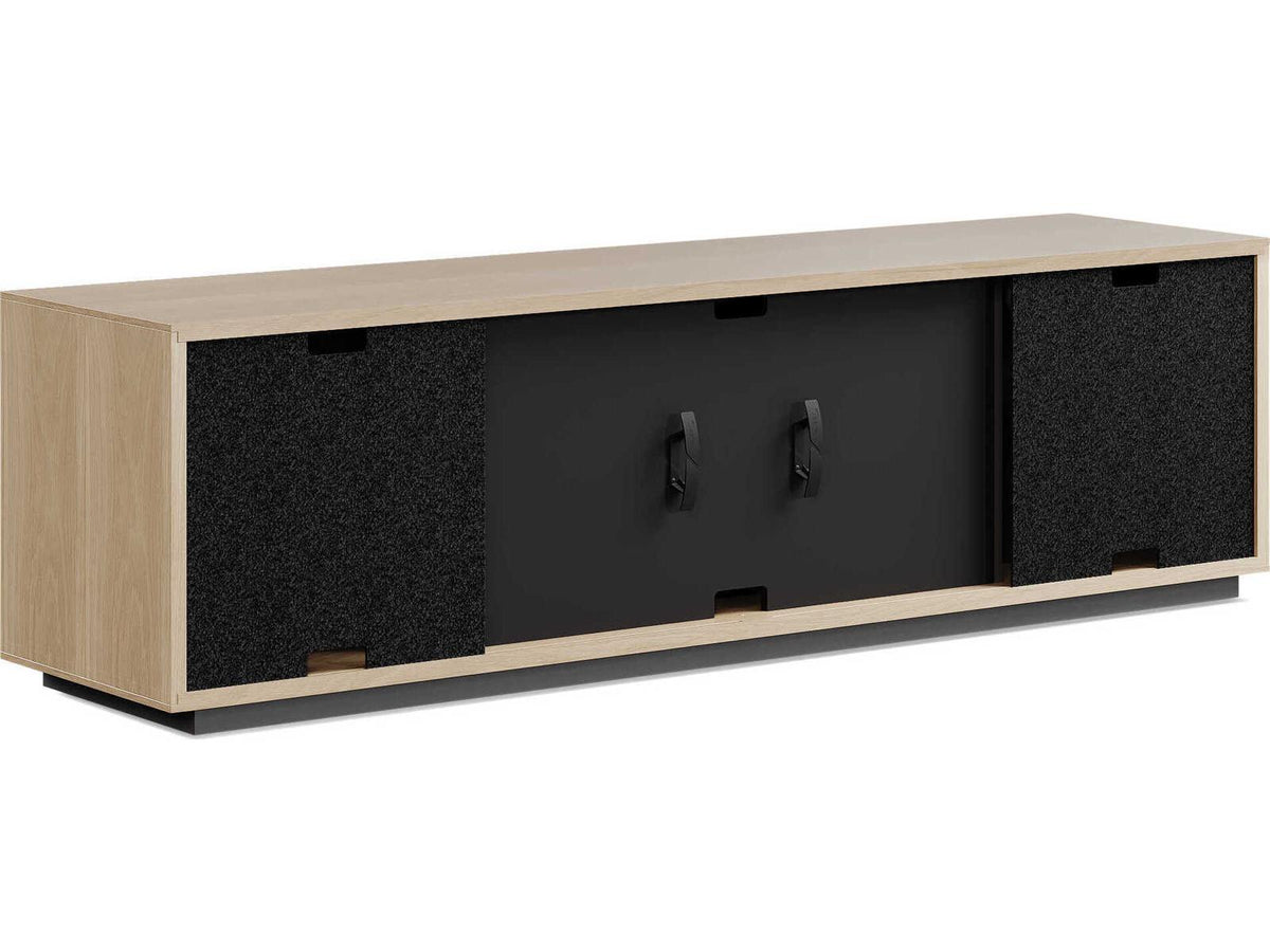 Profile 4-Door Media Storage Console in Washed Oak