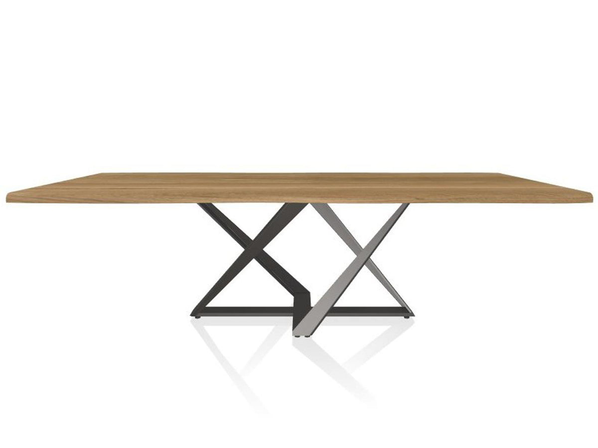 Millennium 98-Inch Rectangle Dining Table in Natural Oak and Silver