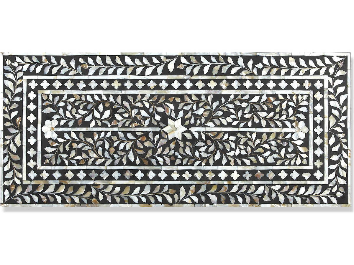 Vivienne 3-Drawer Chest in Black with Mother of Pearl Inlay