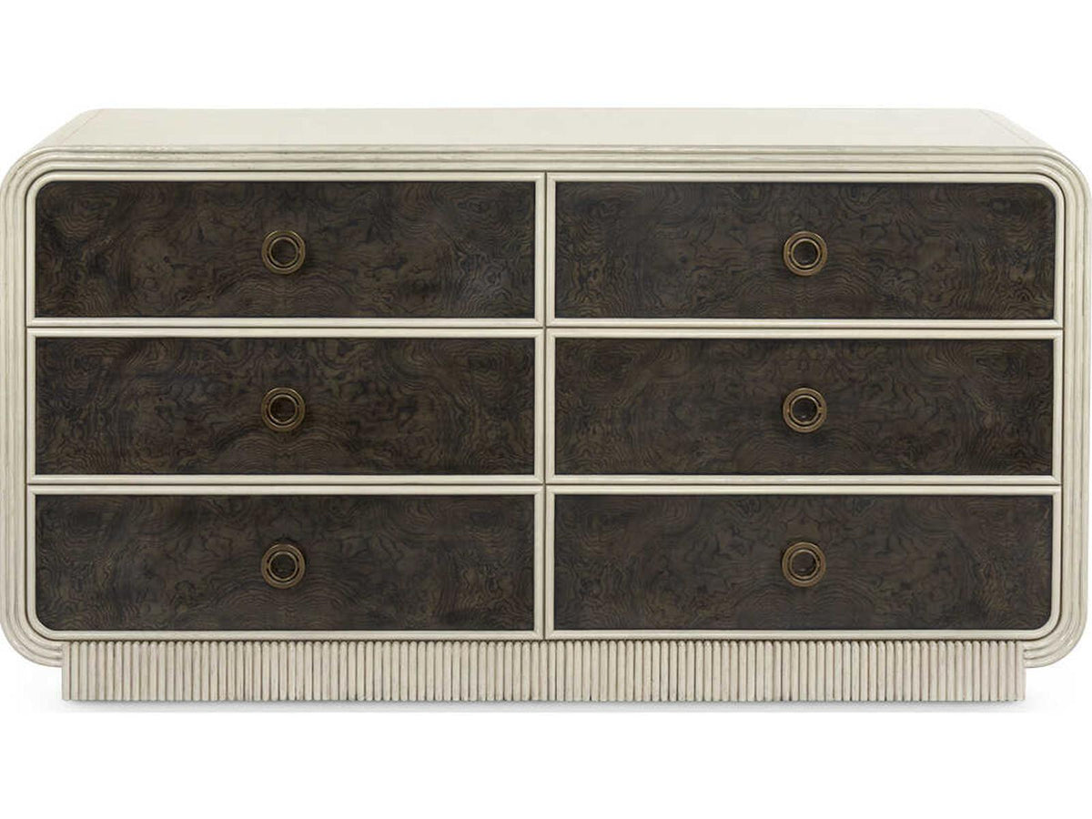 Wyatt 6-Drawer Acacia Wood Double Dresser in Sailcloth Sheen