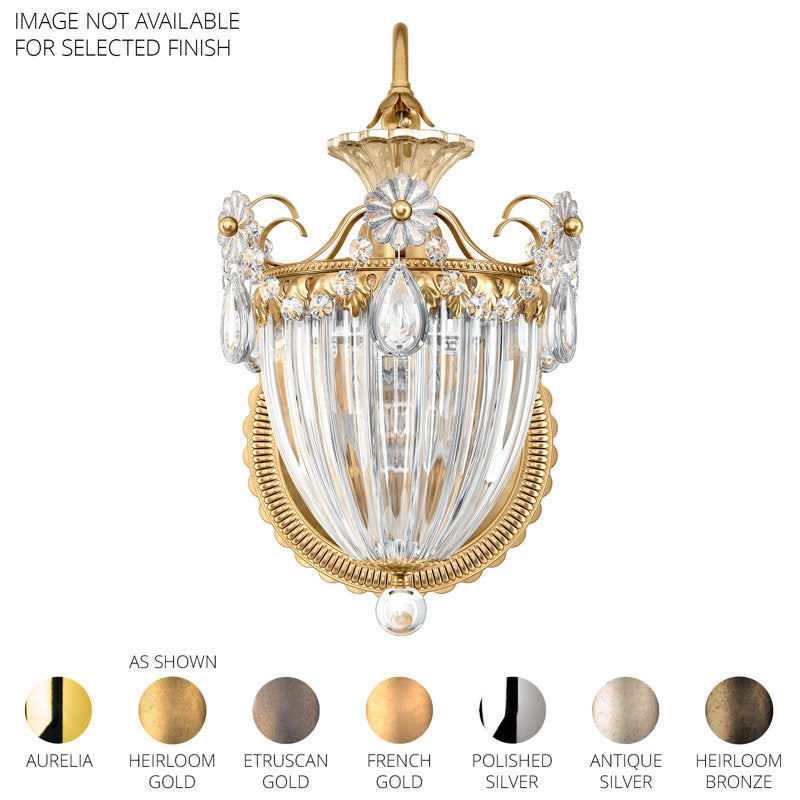Bagatelle 1 Light Wall Sconce in Heirloom Bronze with Clear Radiance Crystals