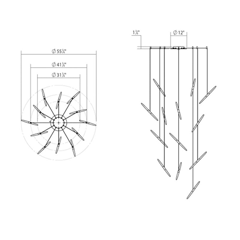 Ballet 13 - Light LED Chandelier