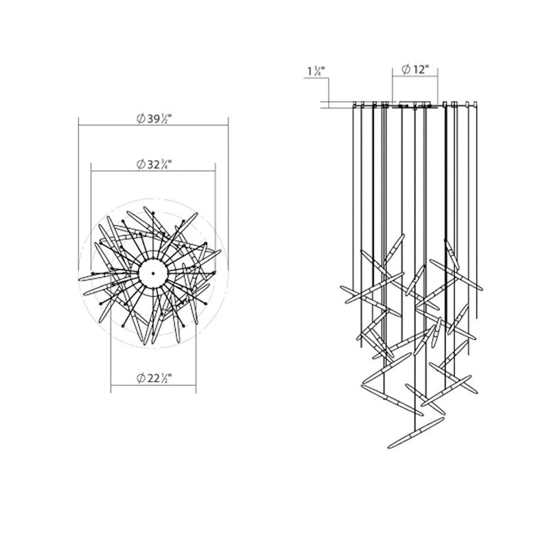 Ballet 24 - Light Chandelier
