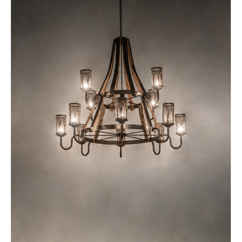 Barrel Stave 12 - Light Chandelier