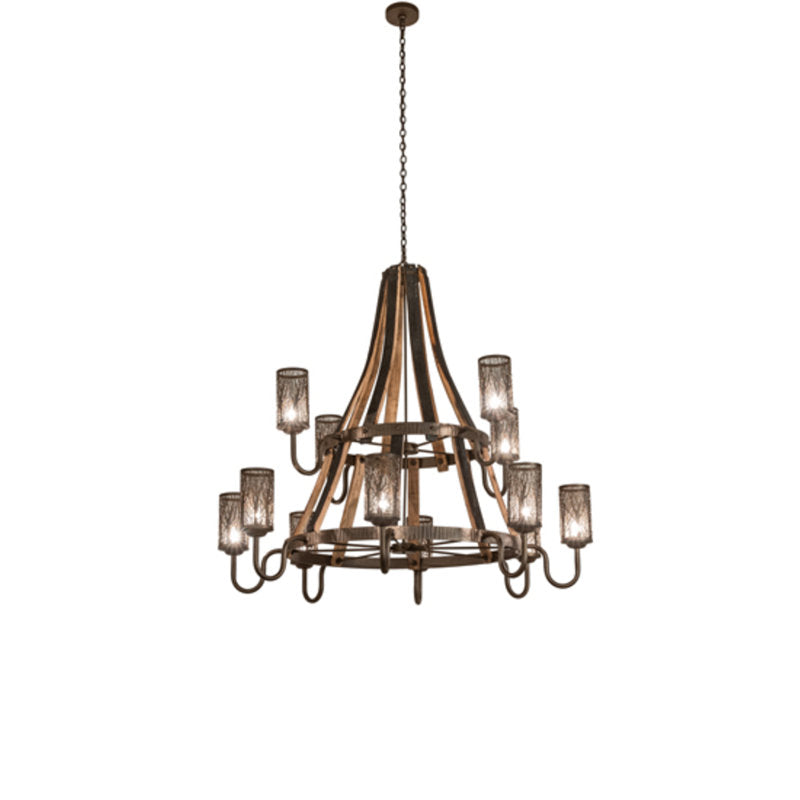 Barrel Stave 12 - Light Chandelier