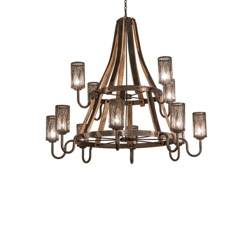 Barrel Stave 12 - Light Chandelier