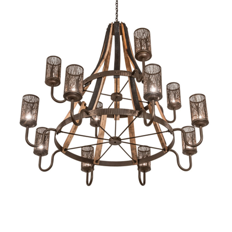 Barrel Stave 12 - Light Chandelier