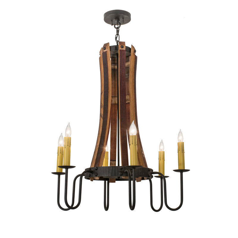 Barrel Stave 6 - Light Chandelier