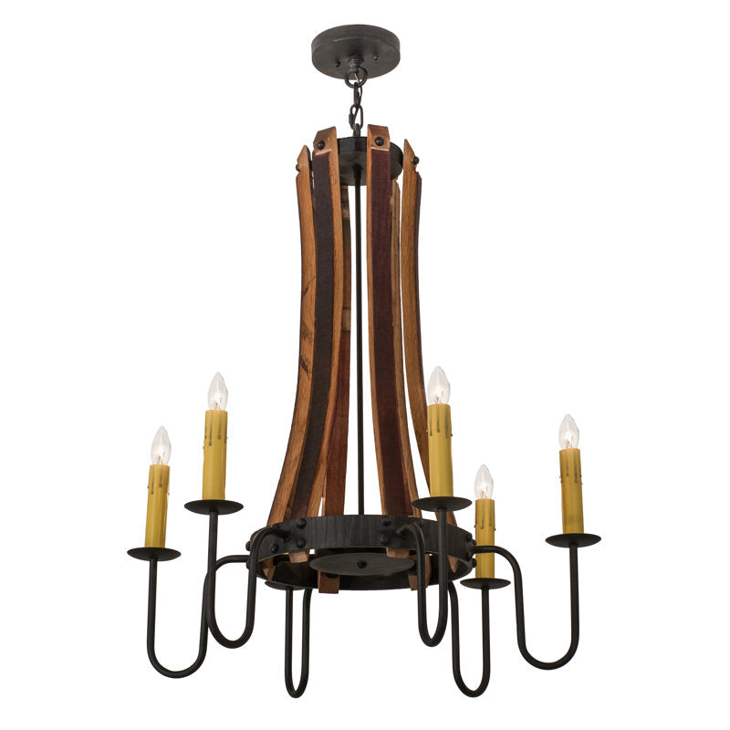 Barrel Stave 6 - Light Chandelier