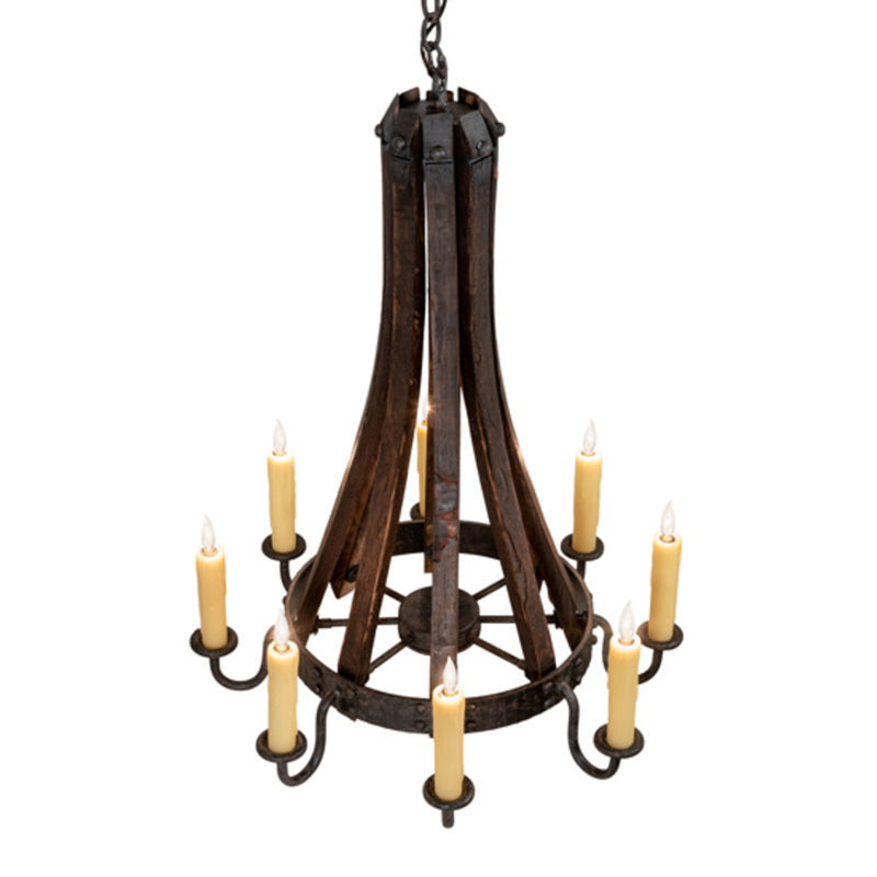 Barrel Stave 8 - Light Chandelier