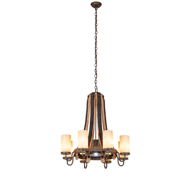 Barrel Stave Madera 9 - Light Chandelier