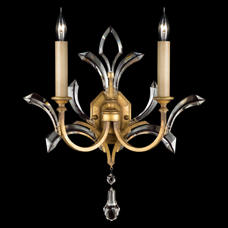 Beveled Arcs 2 - Light Candle Wall Light