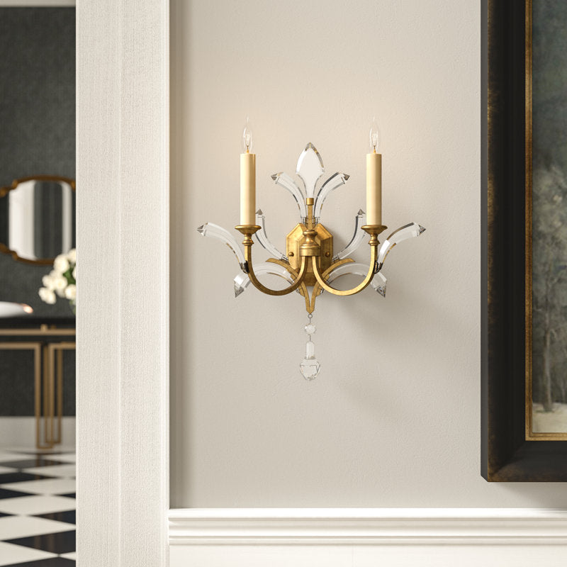 Beveled Arcs 2 - Light Candle Wall Light