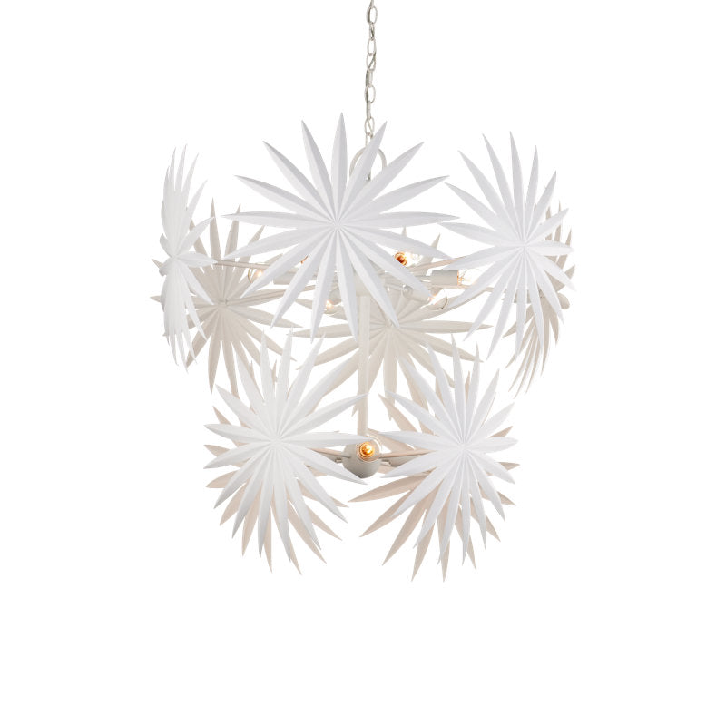 Bismarkia 10 - Light Wrought Iron Chandelier by Marjorie Skouras
