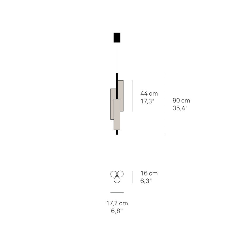 Black Note 3 - Light LED Pendant