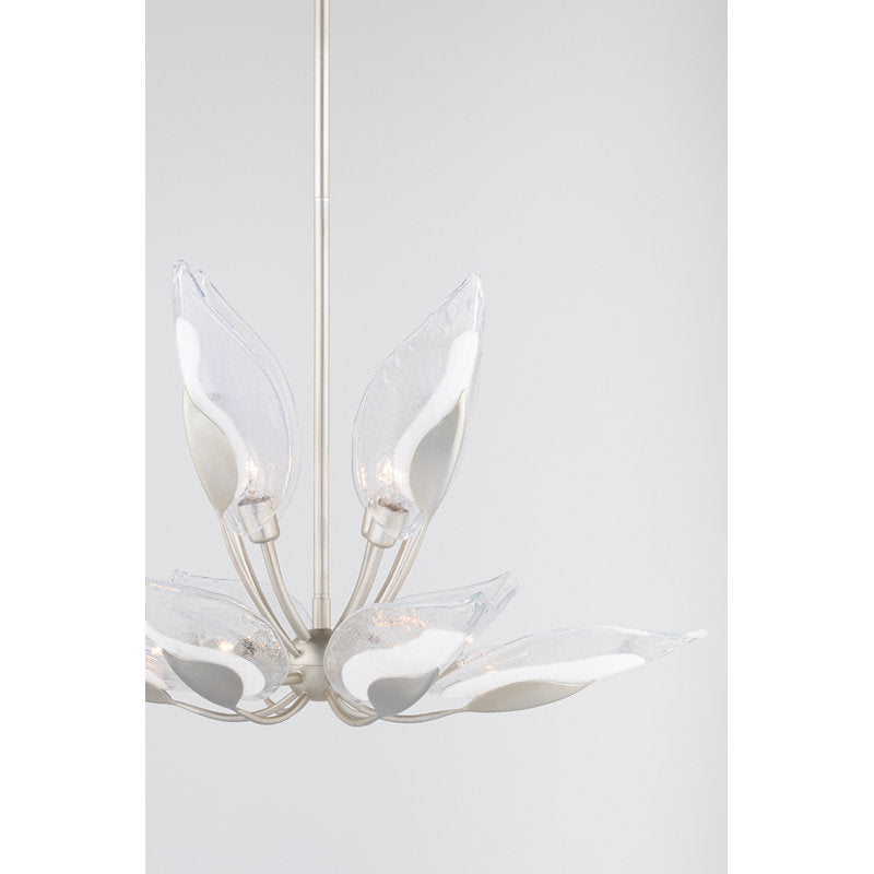 Blossom 10 Light Chandelier - Gold Leaf Finish - Clear Glass