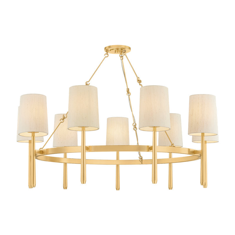 Bridgeton Chandelier in Aged Brass