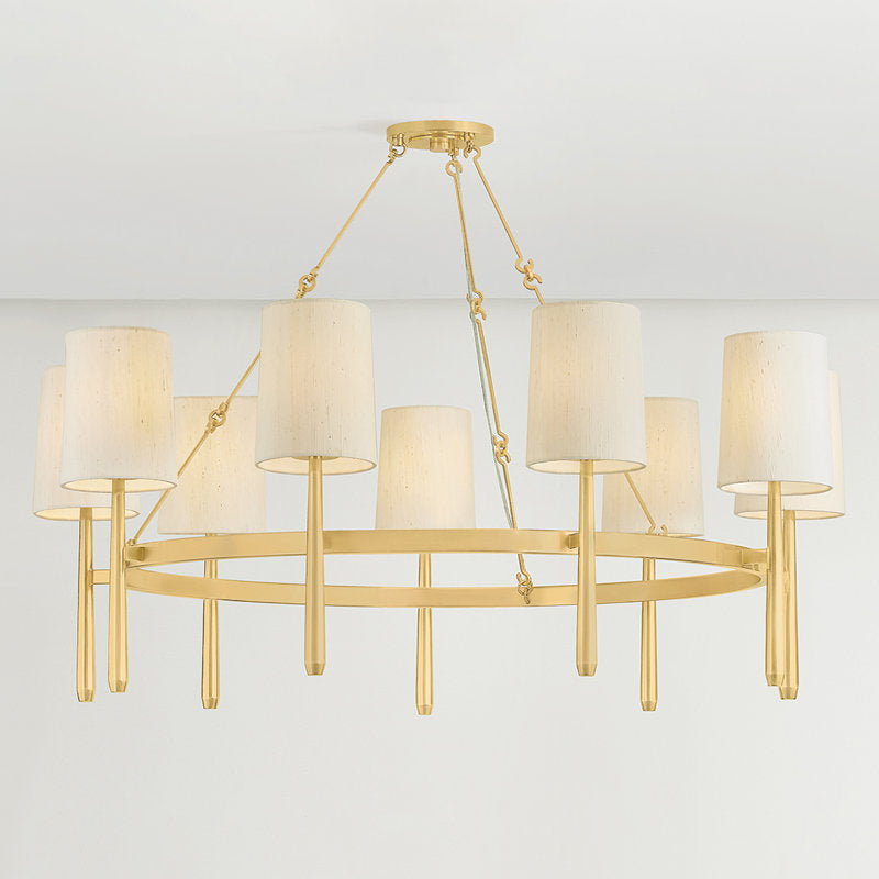 Bridgeton Chandelier in Aged Brass