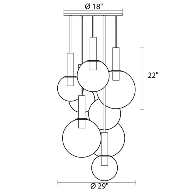 Bubbles 8 - Light Pendant