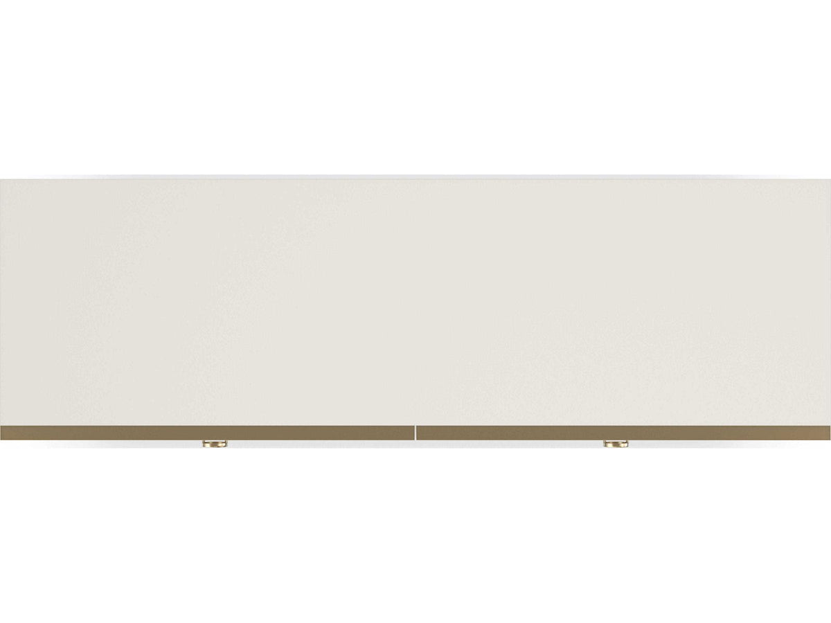 Bedrock Six-Drawer Dresser in Almond Milk and Champagne Gold